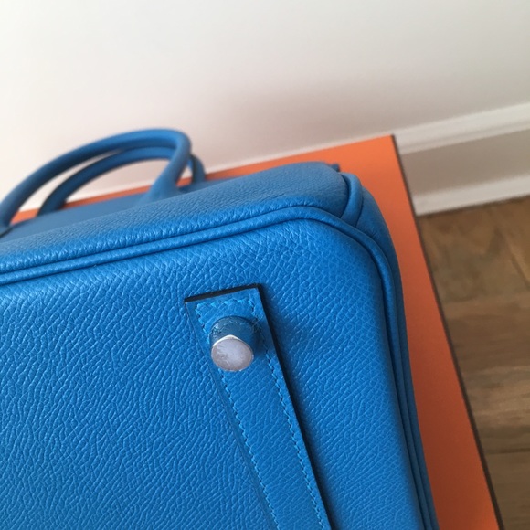 Hermès Birkin 30 cm Blue Zanzibar Epsom Leather - Picture 10 of 16